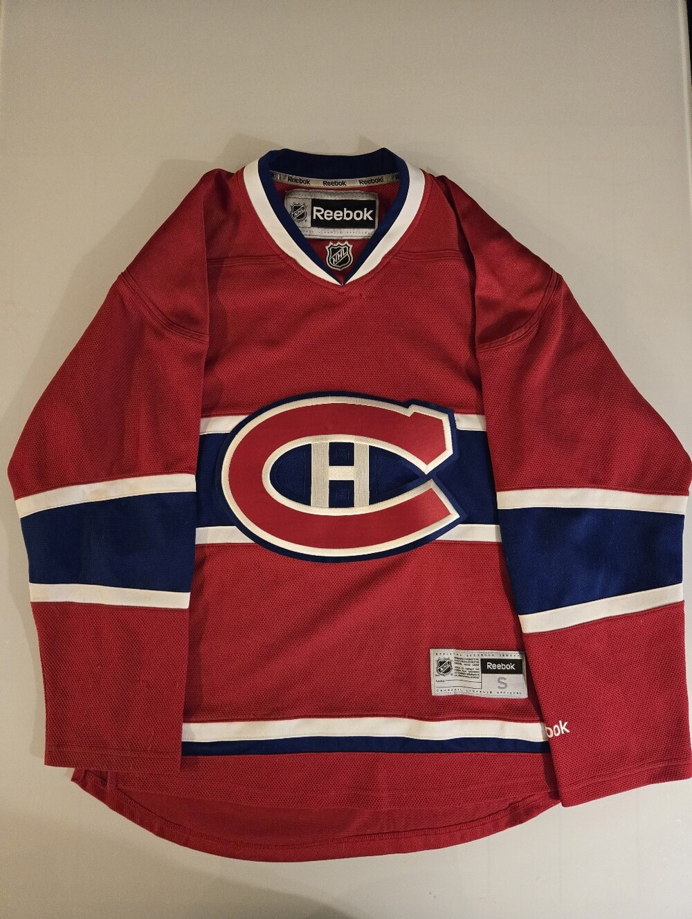 Montreal Canadiens Reebok NHL Hockey Jersey Red Size Small